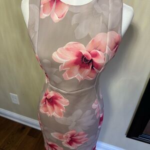 Calvin Klein Pink Floral Midi Dress